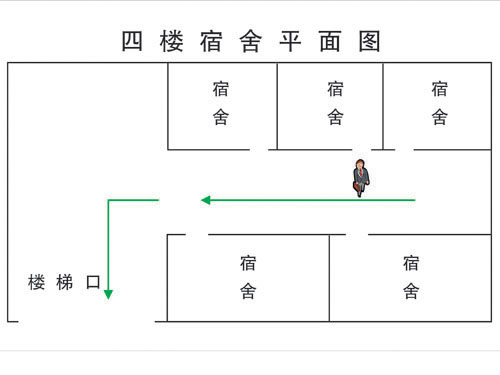 四樓宿舍平麵圖-東莞吹塑
